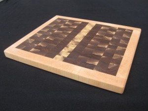 Large Walnut Heart and Sapwood with Maple Frame Cutting Board